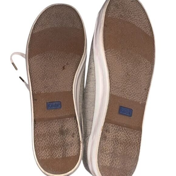 Keds Womens 9.5 Beige Striped Sneakers - Picture 9 of 9